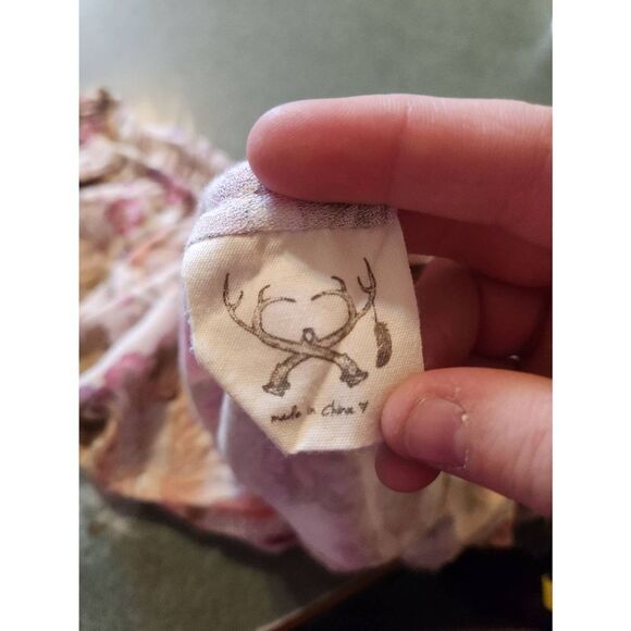 Spell Floral Off-Shoulder Blouse - Pink, Purple, Cream - Picture 5 of 6